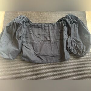 Abercrombie & Fitch Black Smocked Top